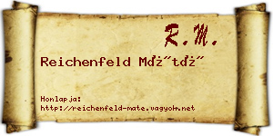 Reichenfeld Máté névjegykártya